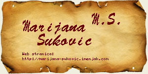 Marijana Šuković vizit kartica